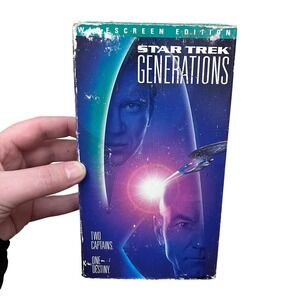 Star Trek Generations VHS 1995 Widescreen Edition Movie Patrick Stewart Kirk PG